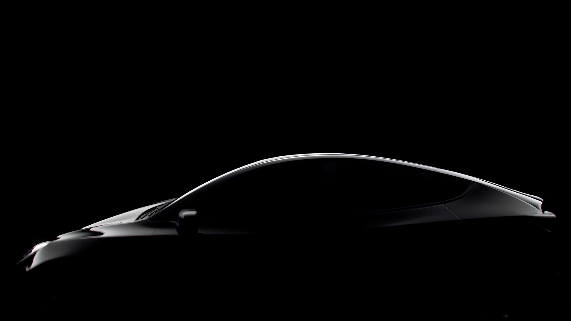Tesla silhouette in the dark