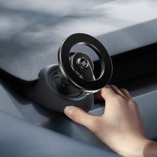 YONZEE Magnetic Phone Mount for Tesla Model Y & Model 3, Hidden 360° mount