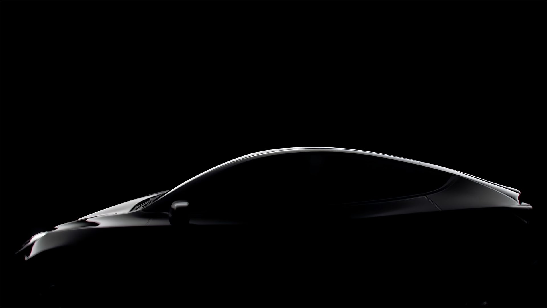 Tesla silhouette in the dark